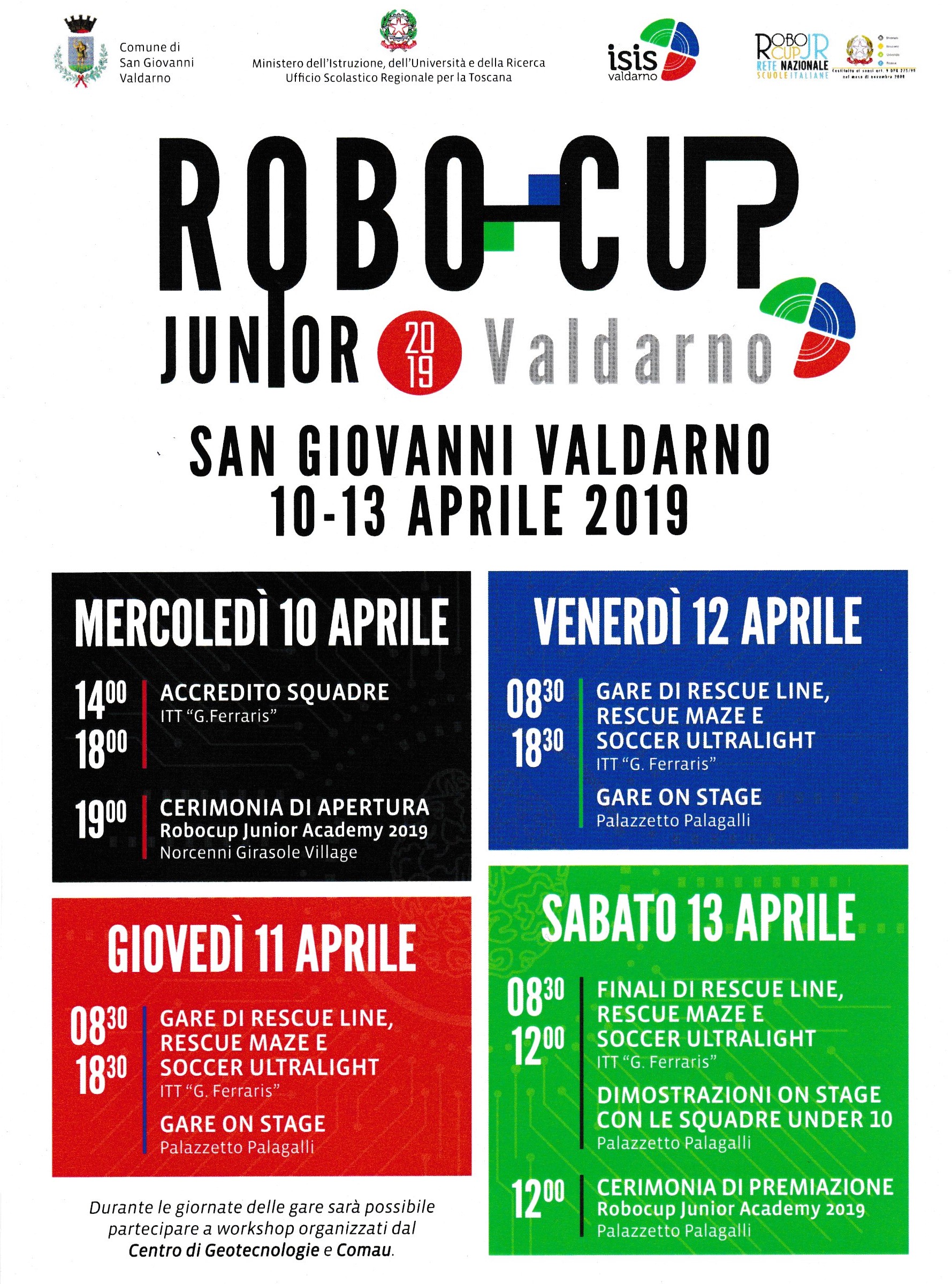 Robocup Junior Academy 2019: San Giovanni Valdarno capitale italiana della robotica