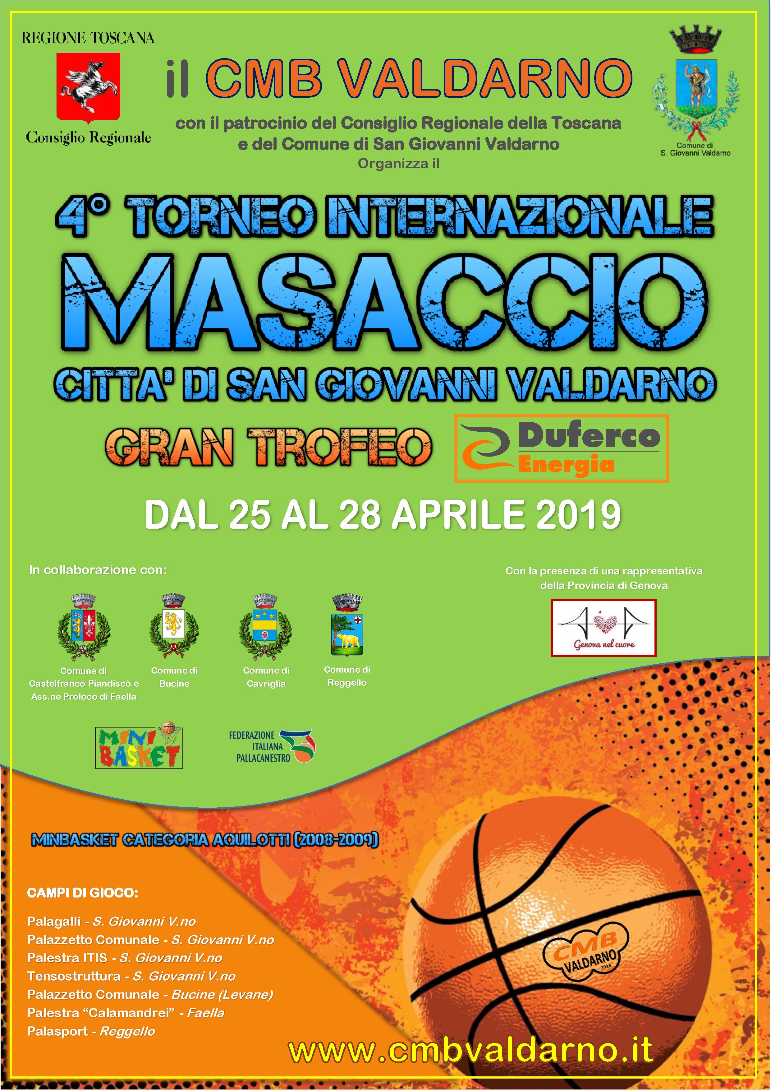 4° Torneo Internazionale di minibasket Masaccio Città di San Giovanni Valdarno