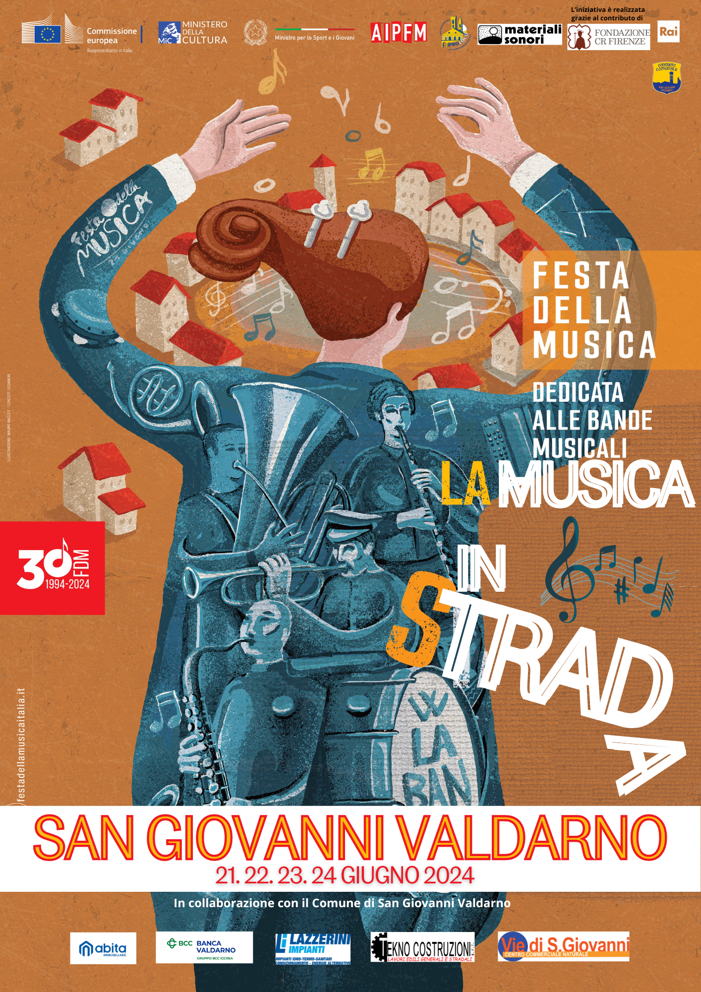 Torna la Festa della Musica – La Musica in Strada Edizione 2024 a San Giovanni Valdarno