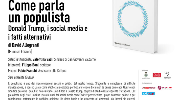 “Come parla un populista”, la presentazione del libro di David Allegranti